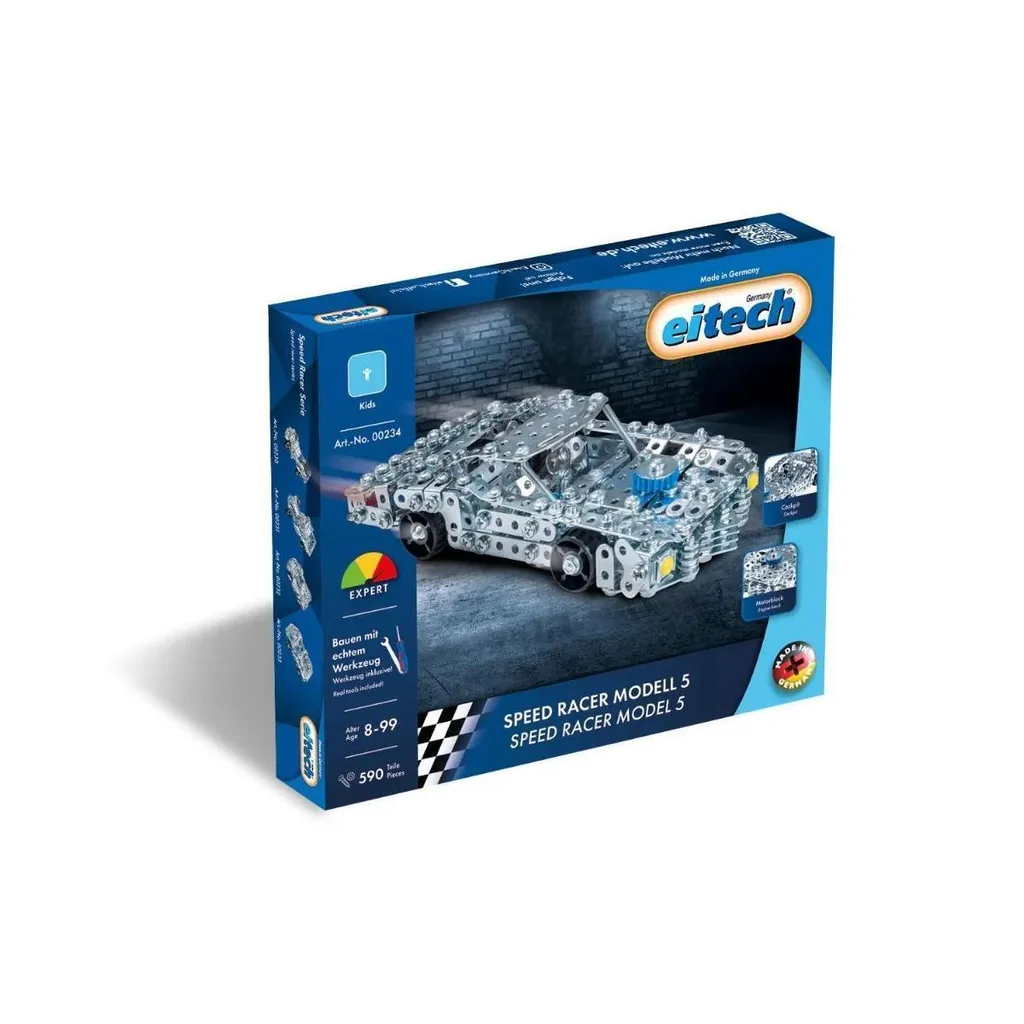 Jeu de construction en métal Eitech 590 pièces avec outils inclus