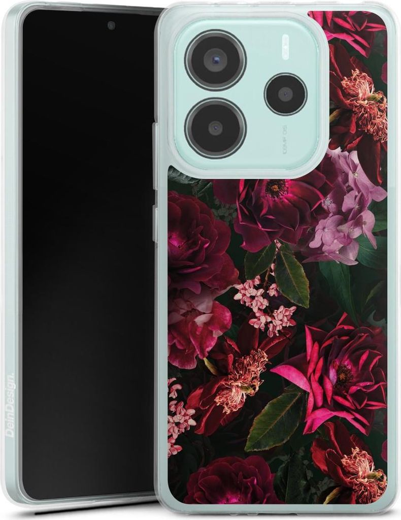 DeinDesign Handyhülle für Xiaomi Redmi Note 14 5G Silikon Hülle Case Smartphone Schutzhülle Blumen Blüte Rose