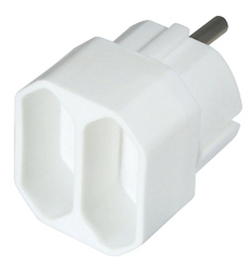 Transmedia Mehrfachadapter; 2x Euro, weiß, NV 1 W
