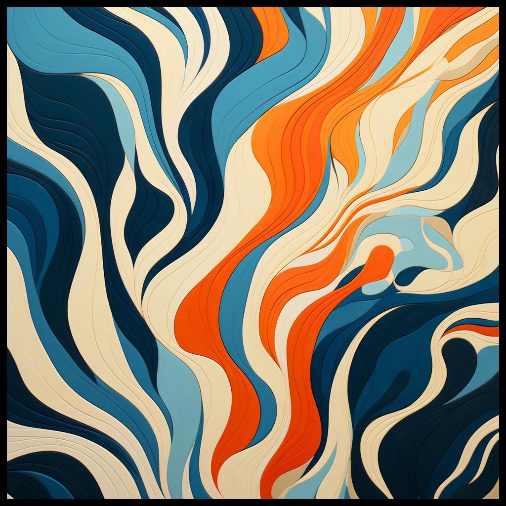 Plakat 70x70cm Ozeanwellen