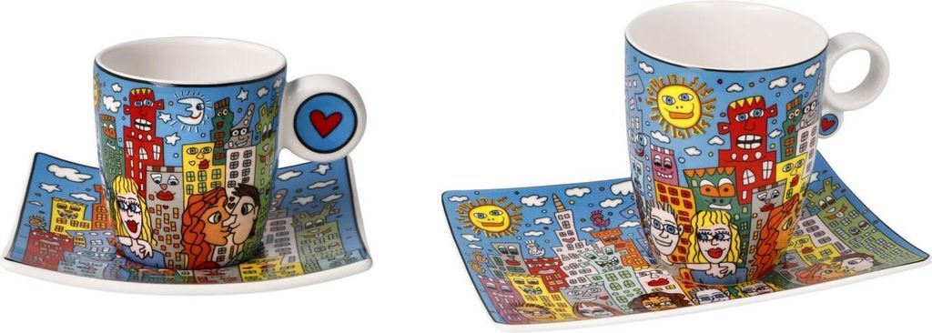 James Rizzi Espressotasse & Becher Summer in the City Goebel Pop Art