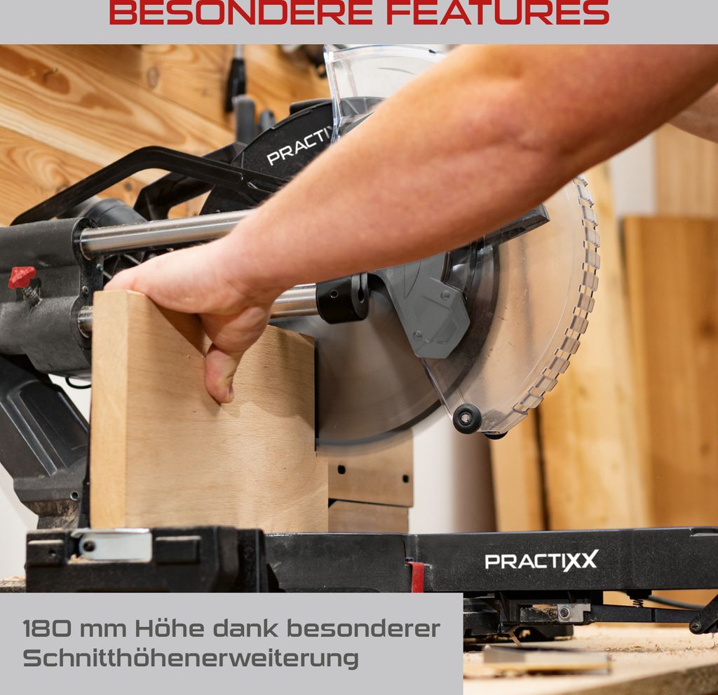 Practixx Kappsäge PX-KZS-305PA | Schnitthöhe max. 180x340mm Produktbild 5