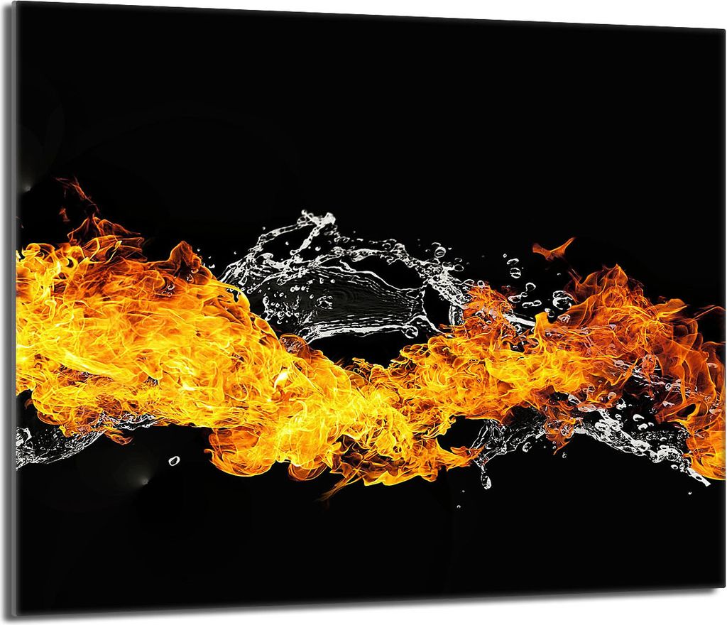 Glasschutzplatte für Herd 60x52 Fire