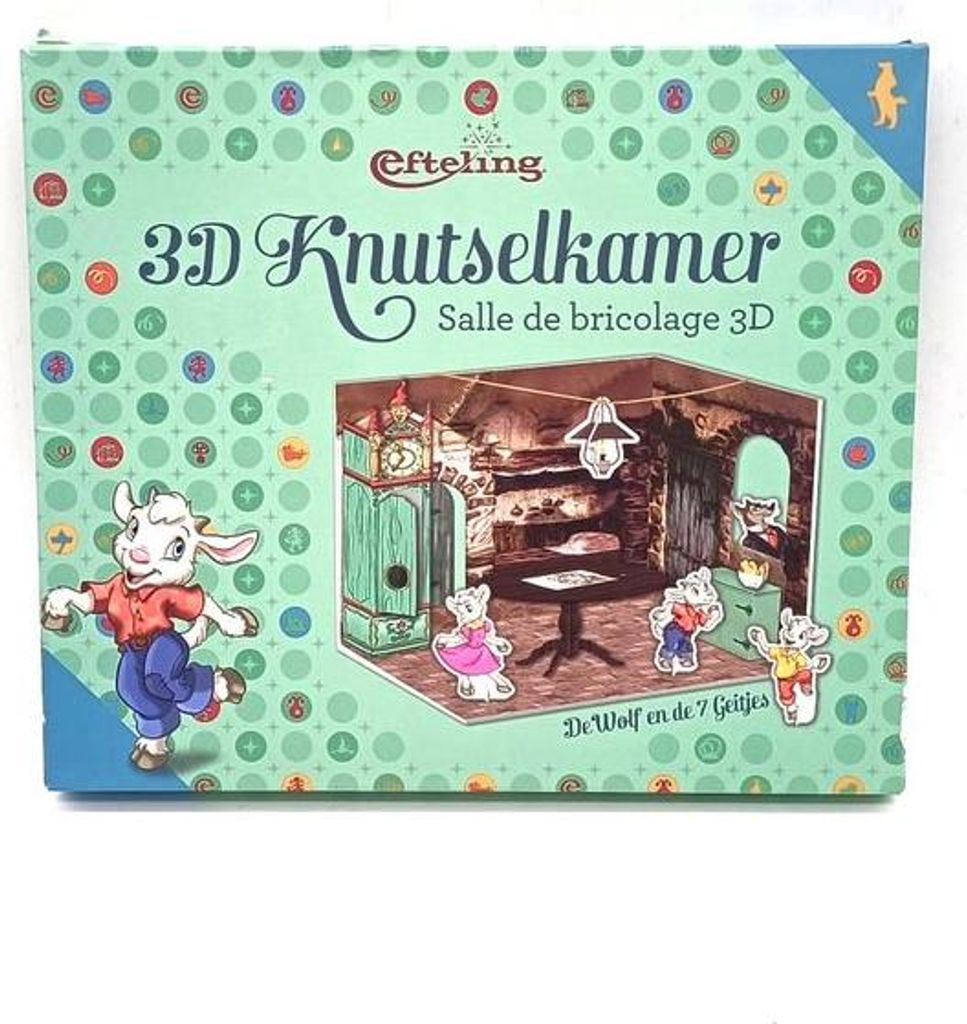 3D Efteling Knutselkamer-De wolf en de 7 geitjes-Knutselkamer