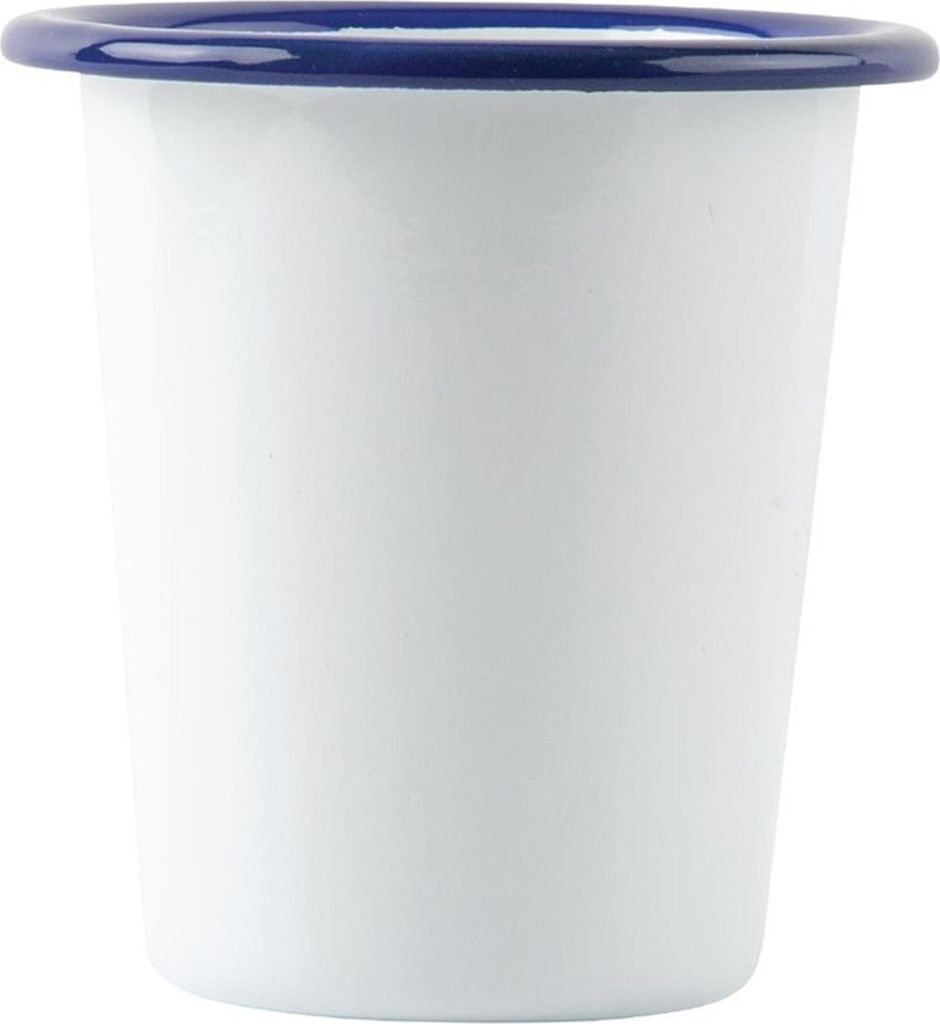 Olympia emaillierte Becher - weiß-blau - 31cl - 12 Becher