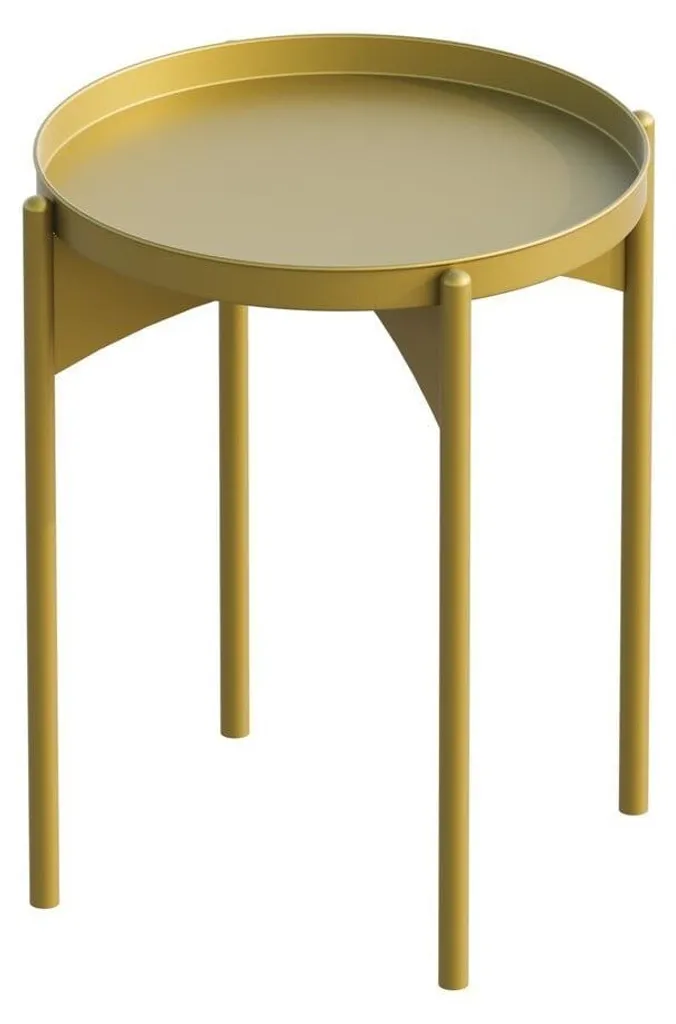 Table de chevet ou Bout de canapé rond Métal H57 cm COLE Gain de place