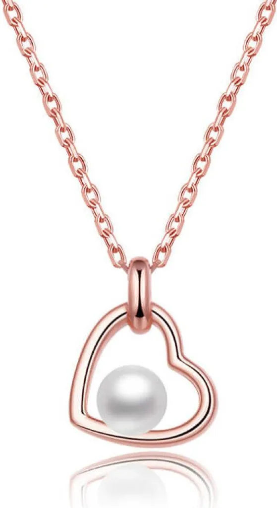 Collana Romantica AGS1230/47P-ROSE Argento Rosa e Perla Vera