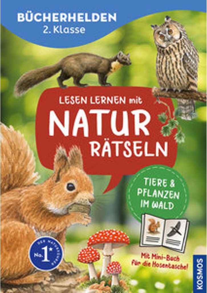 Lesen lernen mit Naturrätseln, Bücherhelden 2. Klasse, Tiere und Pflanzen im Wald