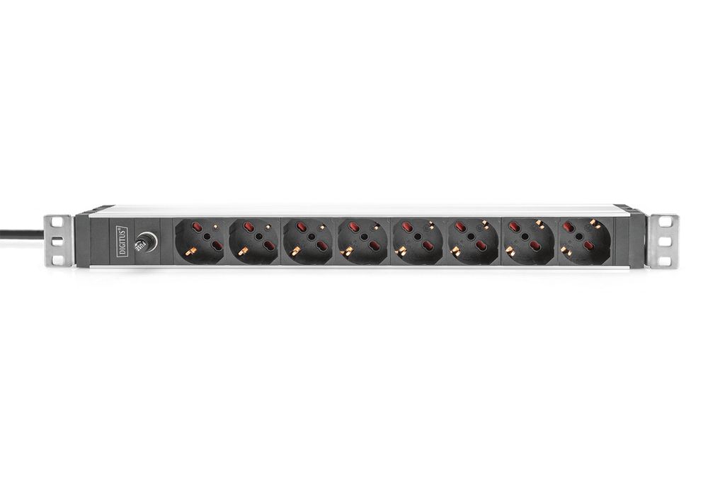 DIGITUS 8-Fach Steckdosenleiste 1HE PDU, IEC C14 St. IT Produktbild 