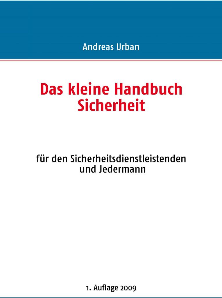 Das kleine HandBook Sicherheit. Urban, Andreas .