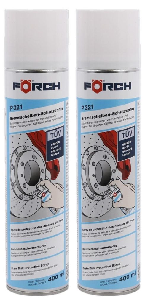2x Förch P321 Bremsscheiben-Schutzspray 400ml Konservierung von Bremsscheiben