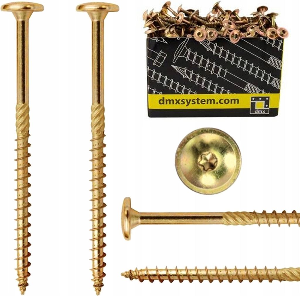 Domax Tellerkopfschrauben Holzbauschrauben gelb 6 x 40 mm Produktbild 