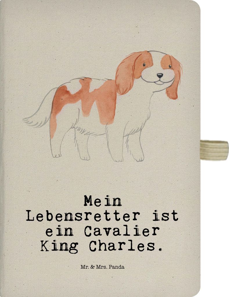 Mr. & Mrs. Panda Reisetagebuch Cavalier King Charles Spaniel Lebensretter - Transparent - Geschenk, Skizzenbuch, Journal, Adressbuch, Kladde, Notiz...