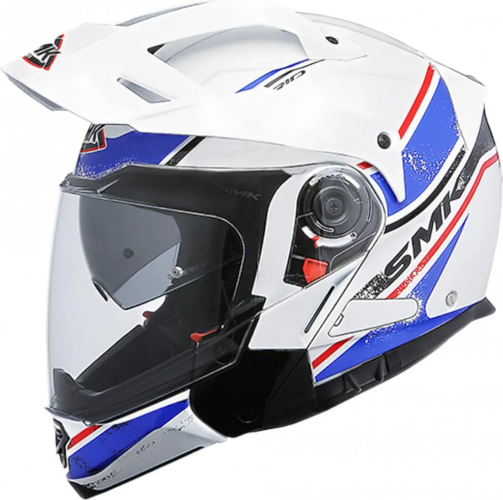 Casque modulaire SMK Hybrid Evo Tide blanc bleu XS 53-54 cm ECE 22.06