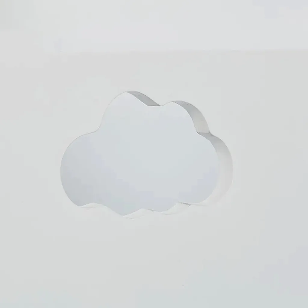 Bibliothèque enfant blanche 3 compartiments en bois - Design Cloud