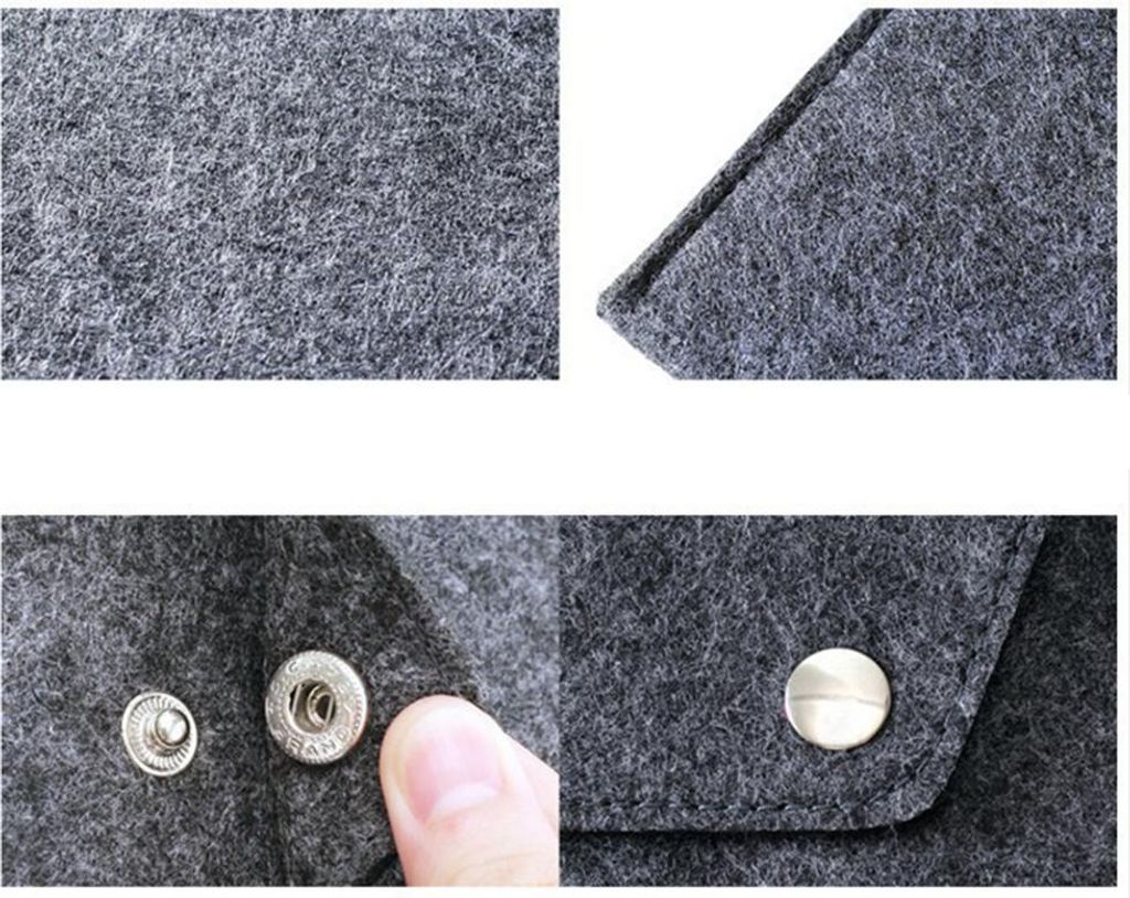 Dokumententasche Filzstieltasche für Tablet, große Kapazität, lagenweise Aufbewahrung, Material Taschenrechner