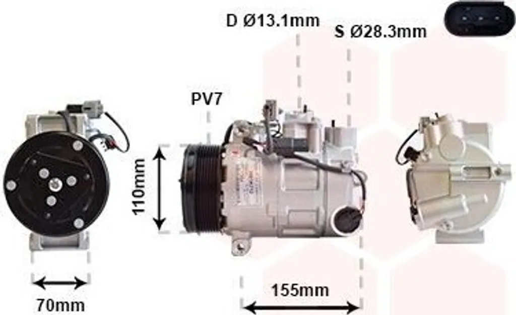 Compresseur de climatisation PAG 46 R134a haute performance GLK X204