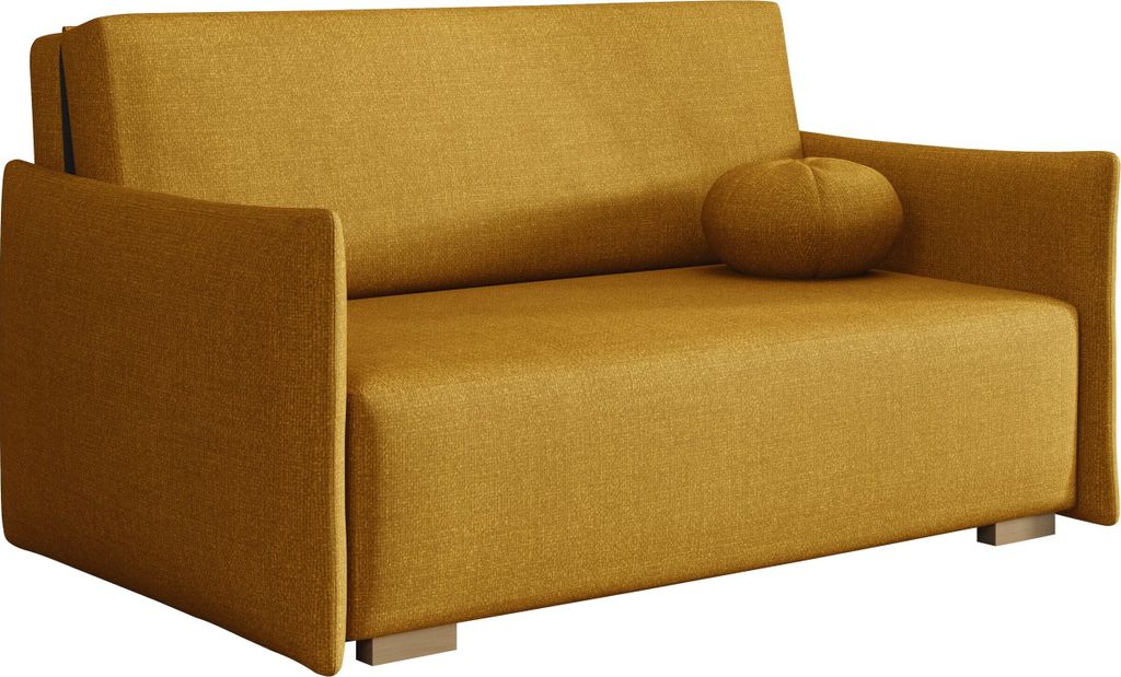 MIRJAN24 Sofa Viva Glov III, Schlafsofa mit Bettkasten und Schlaffunktion, Holzfüße, inkl. Kissen, 3-Sitzer (Farbe: Soul 10)
