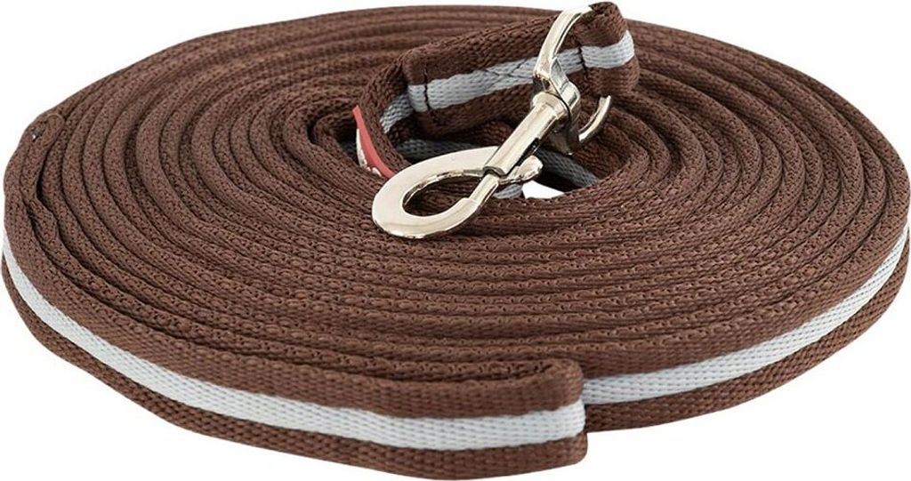 Premiere Lunging Softgrip Snaphook 8 M Zügel Braun Braun One Size
