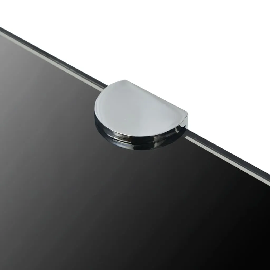 Étagères d'angle pour optimiser l'espace verre noir et supports chrome - 5