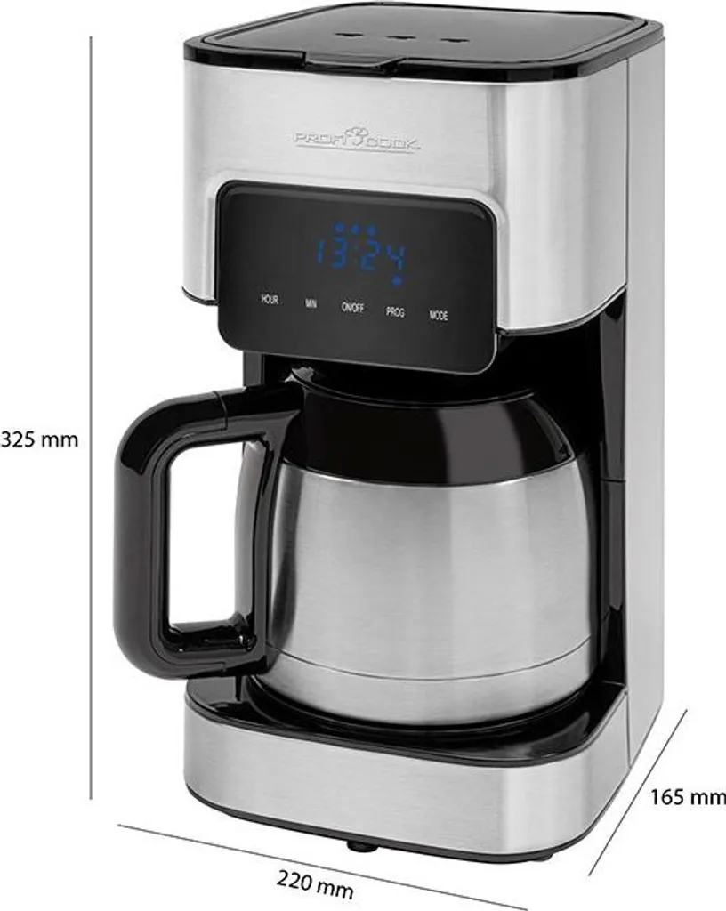 Cafetière programmable PC-KA 1191 Profi Cook inox avec écran digital - 4
