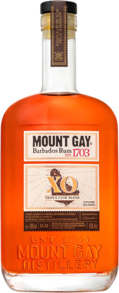 Mount Gay 1703 XO Triple Cask Blend 43% Vol. 0,7l