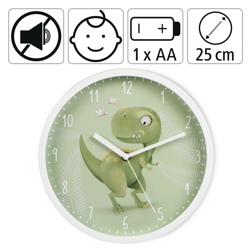 Hama Happy Dino Quarzuhr Rund Grün, Weiß Produktbild 3