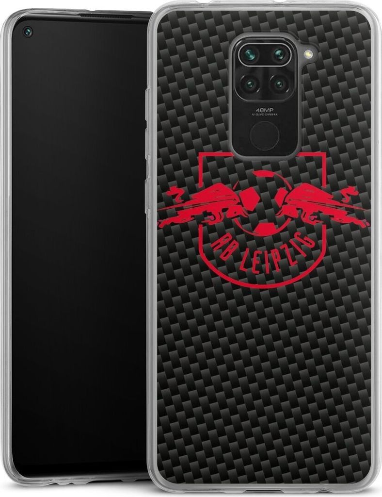 DeinDesign Slim Hülle für Xiaomi Redmi Note 9 Silikon Case Ultra Dünn Handyhülle Carbon Offizielles Lizenzprodukt RB Leipzig