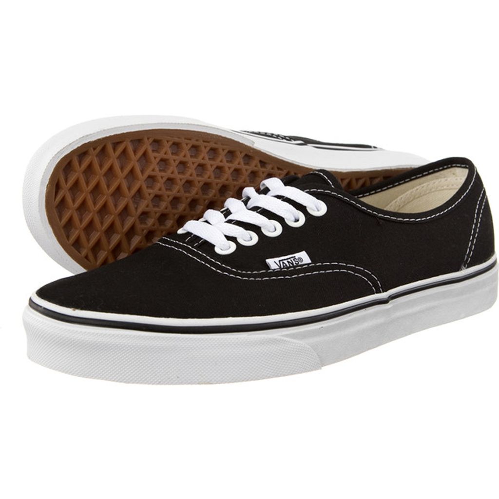 Vans - Authentic Black Sneaker Canvas Skate Vans Original Schwarz