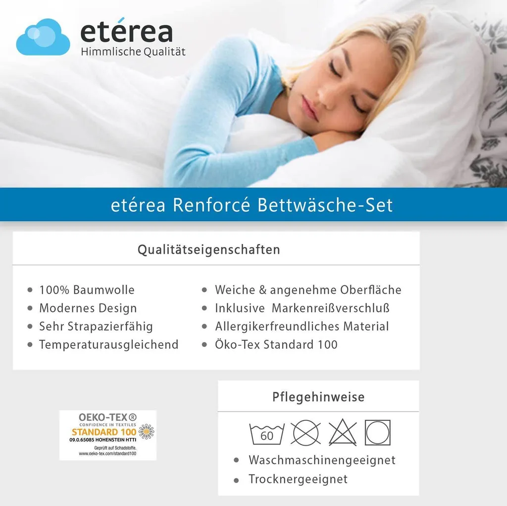 Set Letto ETÉREA Blu 200x220cm: Design Blockberry e Comfort Cotone - 5