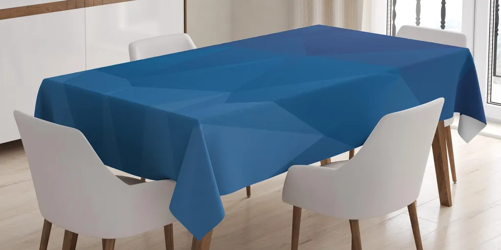 ABAKUHAUS Tovaglia Rettangolare Ispirazione Oceanica 140x200 Cm - Turchese, Antimacchia E Impermeabile