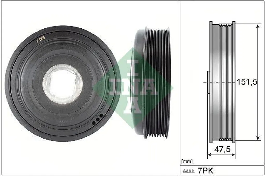 Poulie de Vilebrequin INA 544 0136 10 OE 8200805671 pour Master 3