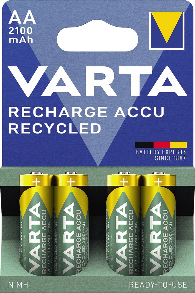 Varta Recycled AA 2100mAh, Dobíjecí baterie, AA, Nikl-metal Obrázek produktu 