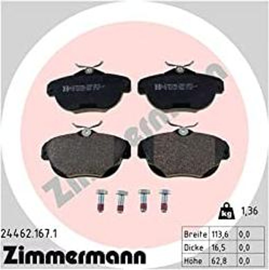 ZIMMERMANN Bremsbelagsatz Scheibenbremse 24462.167.1