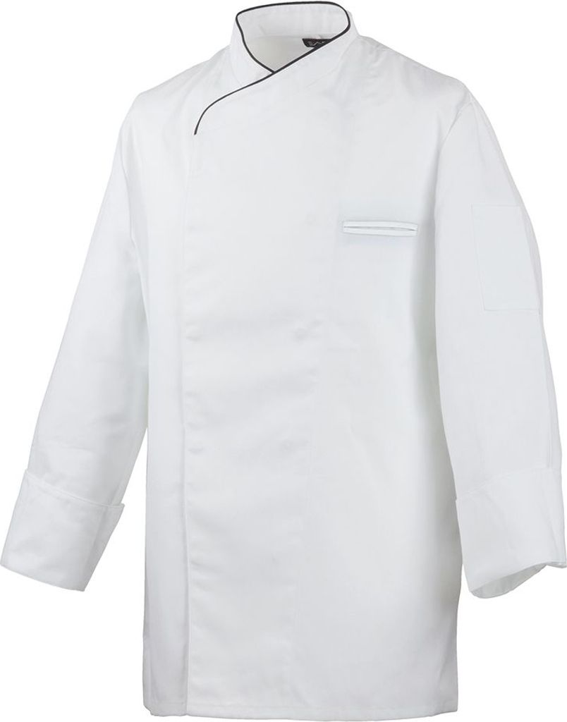 Kochjacke langarm, mit Druckknöpfen, Fb. weiss, Paspel Produktbild 