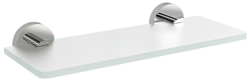 Sapho X-ROUND Glasablage 200mm, Chrom/Milchglas