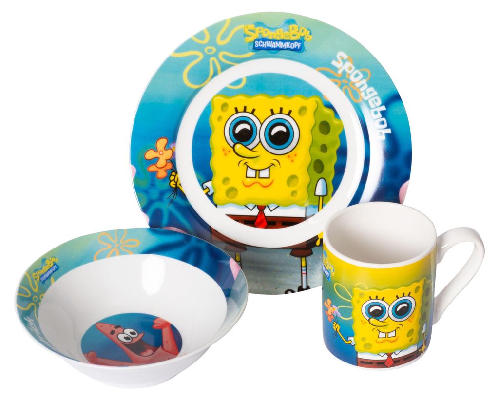 Set de petit-déjeuner Bob l'éponge – Avec bol, assiette et Image du produit 