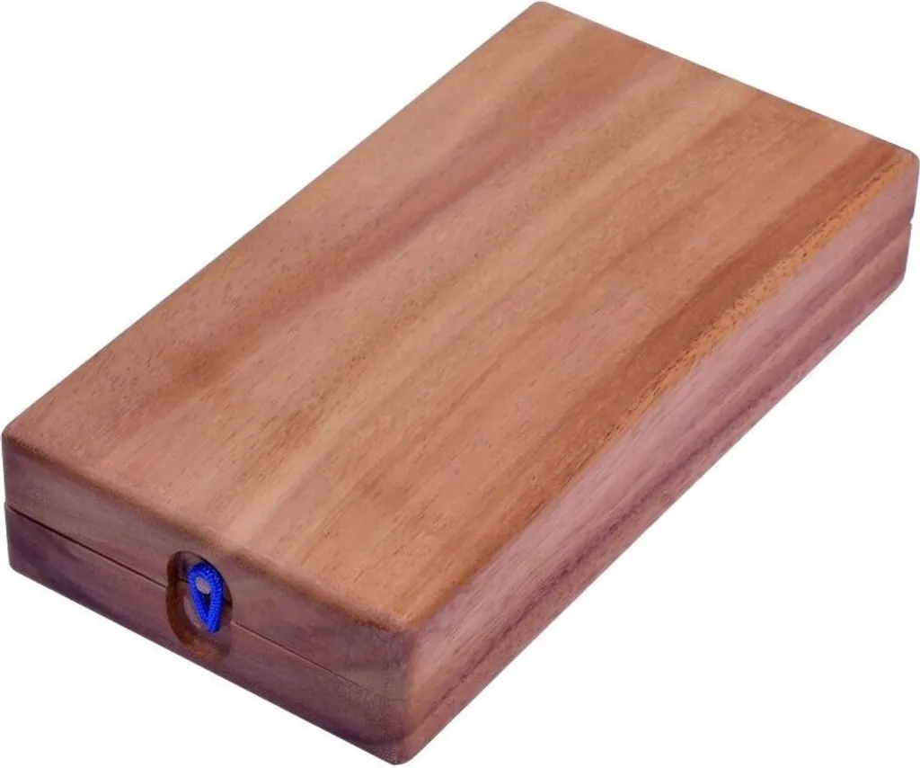 Jeu de Kalaha en bois avec pierres précieuses pour 2 joueurs 14x49 cm