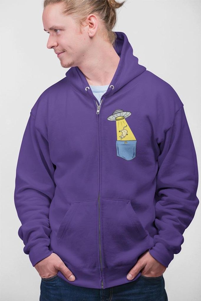 D&B Uni Hoodie ZIPPO00001 Alien Lila-Größe S