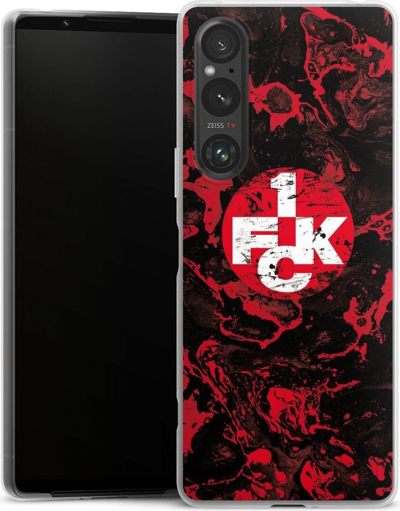 DeinDesign Slim Hülle für Sony Xperia 1 V Silikon Case Ultra Dünn Handyhülle 1. FC Kaiserslautern 1. FCK Logo