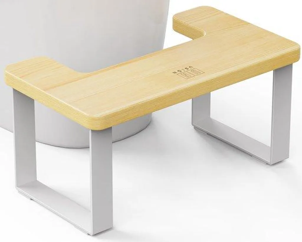 Abattant de WC antidérapant en bois blanc pour toute la famille, dim. standard