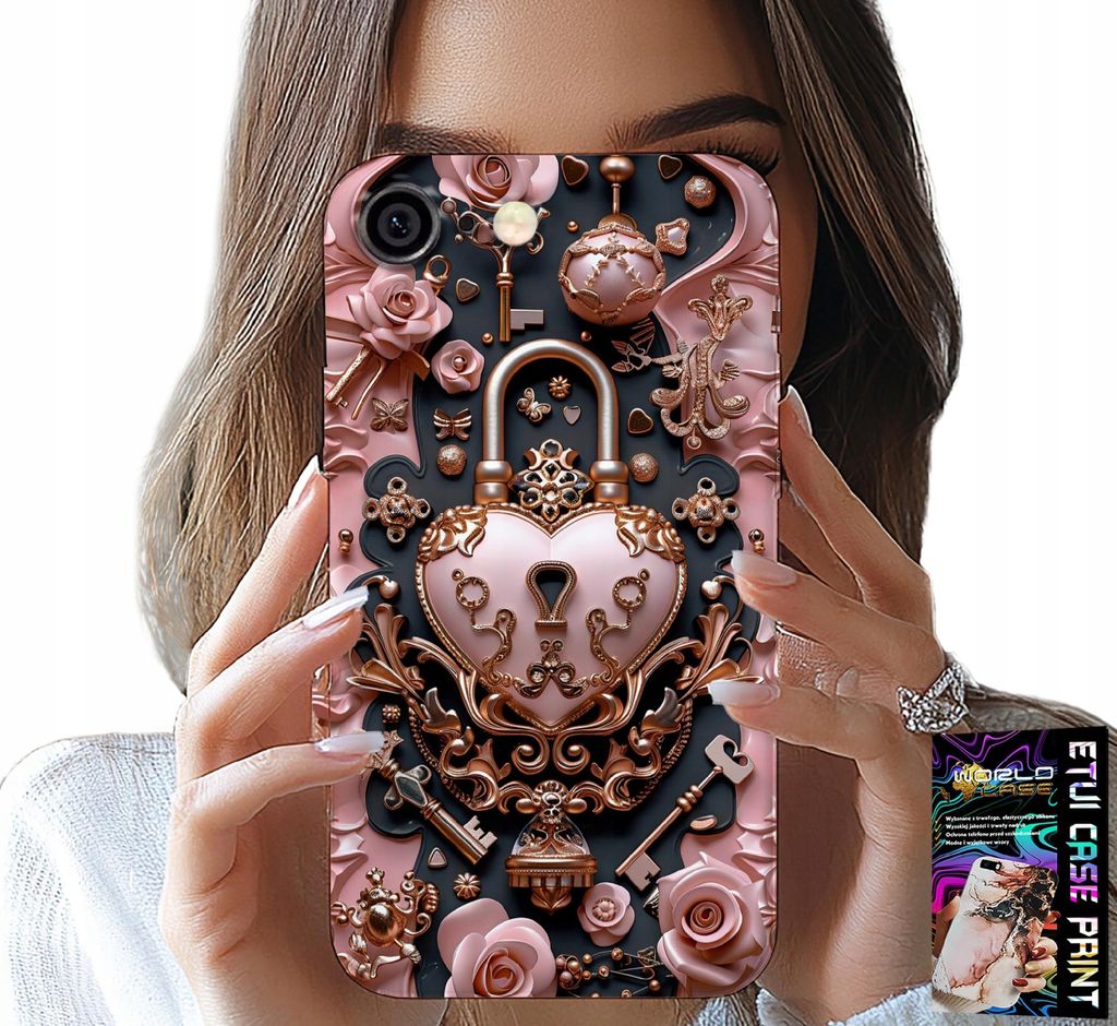 Hülle Für Iphone 6 / 6S - Feminine, Modische Designs, Vorhängeschloss Herz Rose