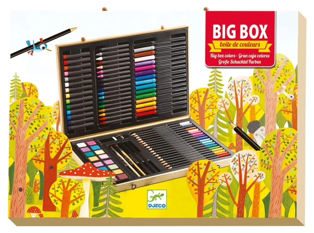 La grande boîte pour le dessin et la peinture Djeco - Coffret d'art complet