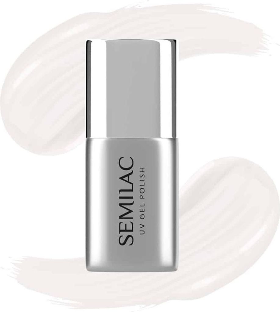 Semilac UV Nagellack T31 Top No Wipe Milky 7 ml – Milchiger Top Coat, Weichzeichner-Effekt – Elegante Babyboomer & Bridal Looks