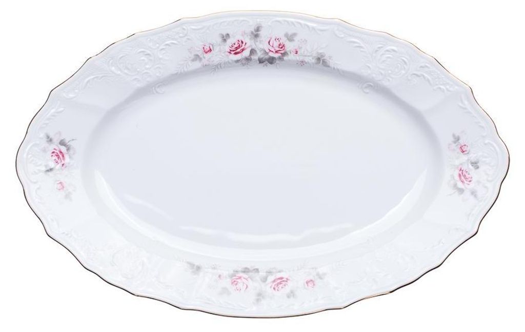 Thun 1794 Ovale Bernadotte, 39 cm, Rosetten mit Goldlinie, Produktbild 