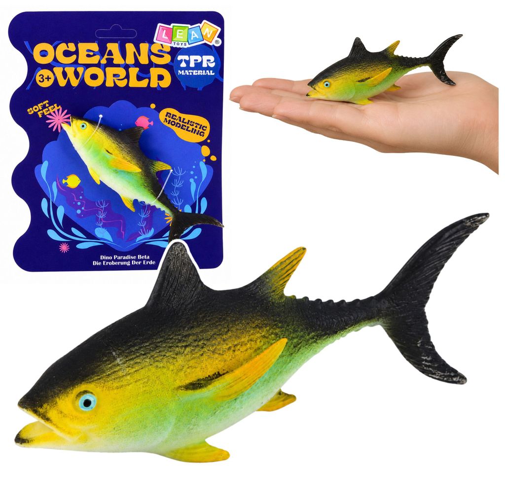 Figura De Atún De Goma Pez Pez Oceánico Realista Estirable Imagen del producto 