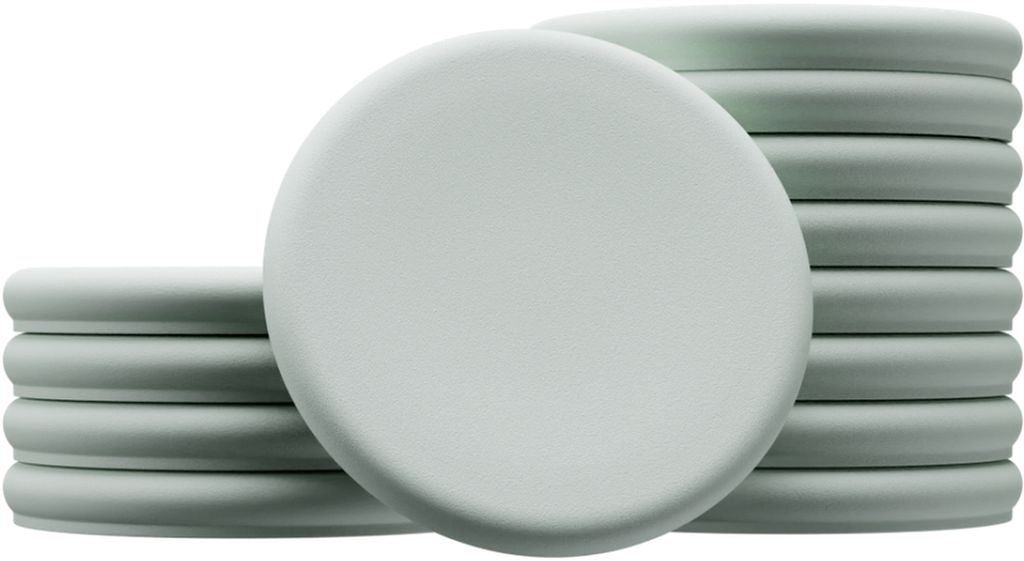 Legamaster Magnet für Glasboard, Ø 30 mm, sage green, Haftkraft 200g, Packung à 5 Stück