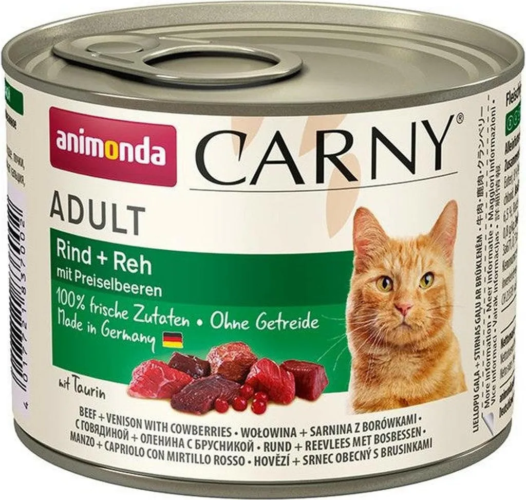 Animonda Carny Adult Manzo e Cervo 6x200g - Cibo Umido Premium Gatti