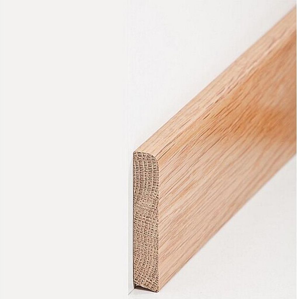 Sockelleiste Massivholz 13 x 70 x fallende Längen bis ca. 2500 mm Eiche Massivholz Fußleiste by PROVISTON 2.5 Meter | 1 Stück