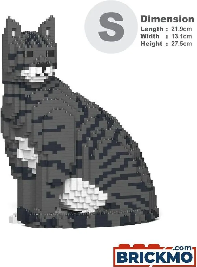 Puzzle 3D Chat en Briques JEKCA Kit de Construction Déco Maison DIY